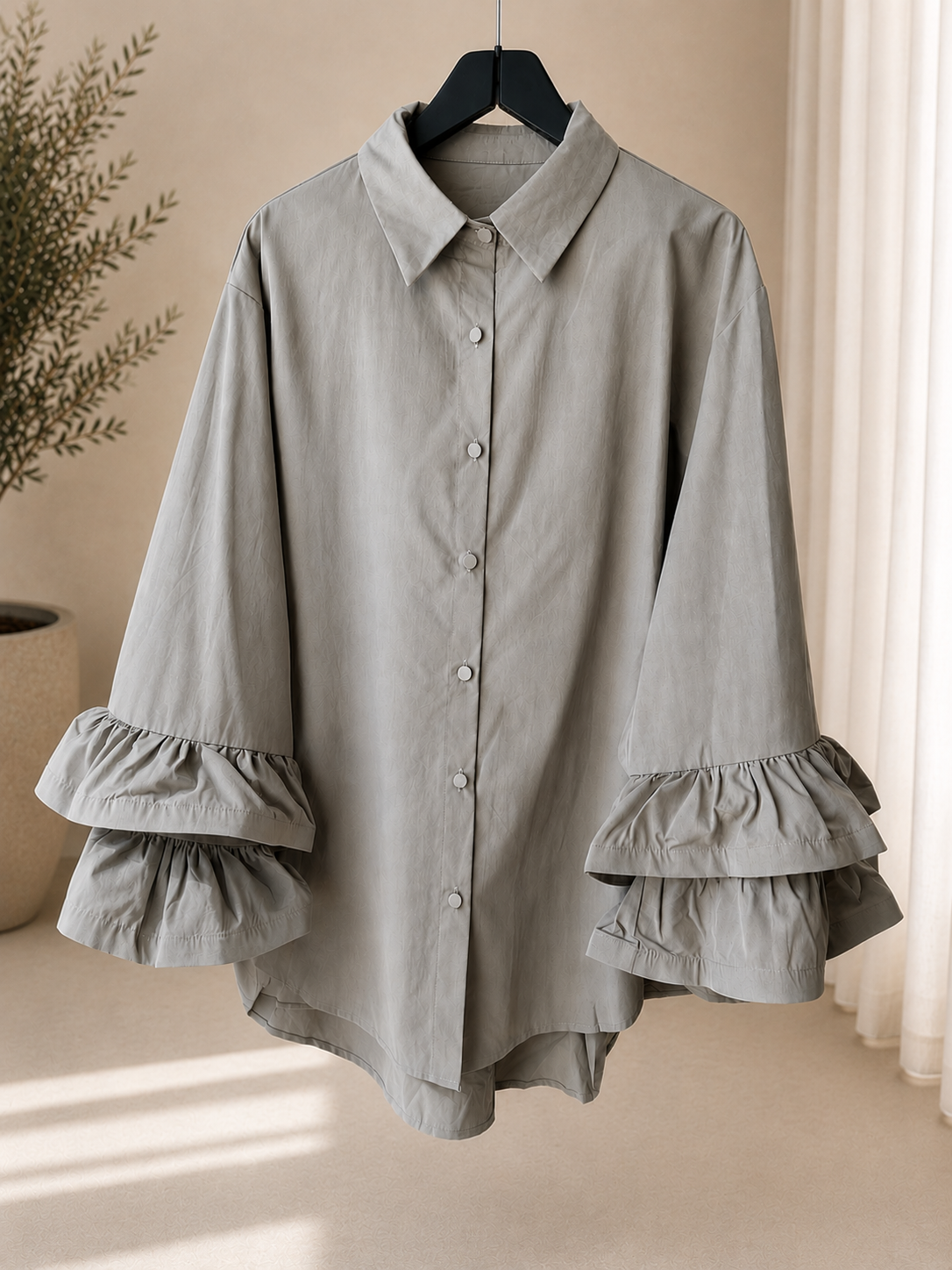 Chemise manches à volants