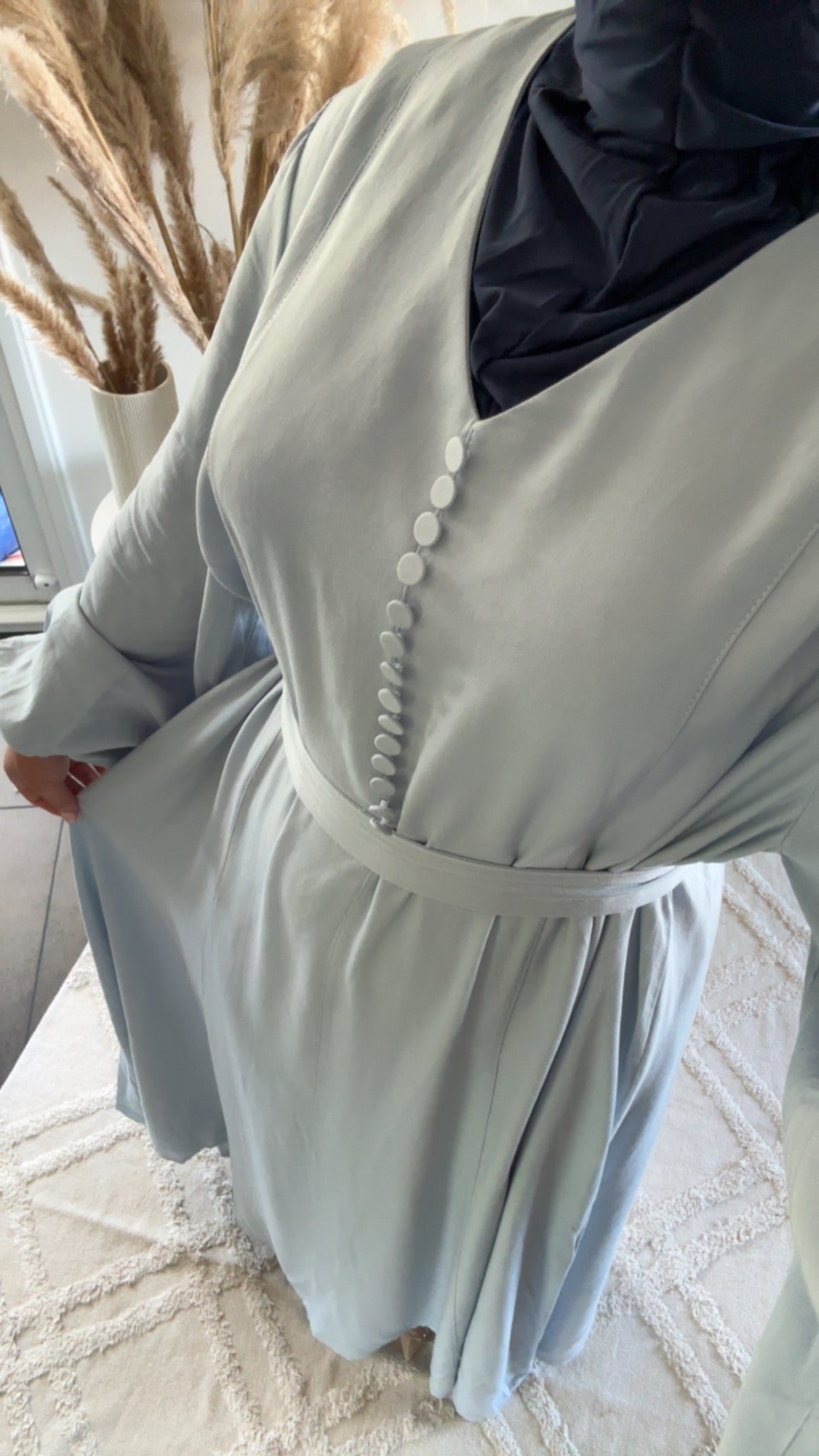 Robe ceinturée Bleu ciel