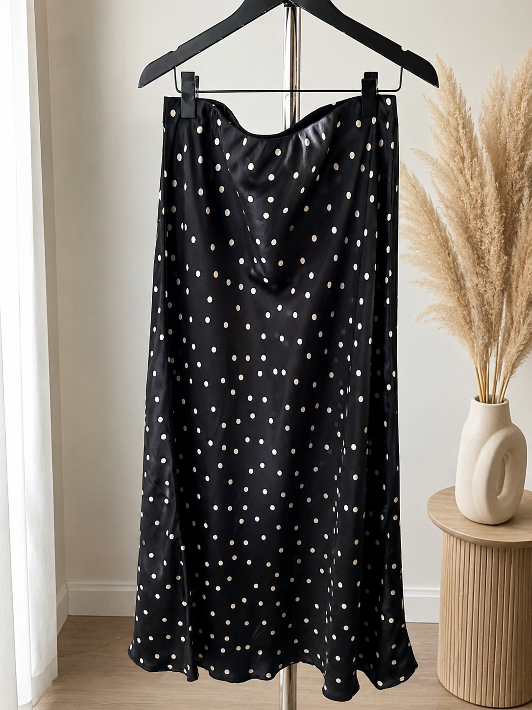 Jupe Noire à pois blancs