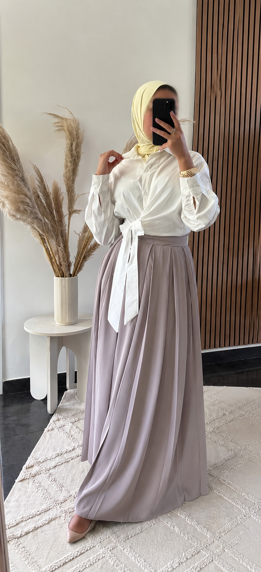 Jupe évasée Taupe