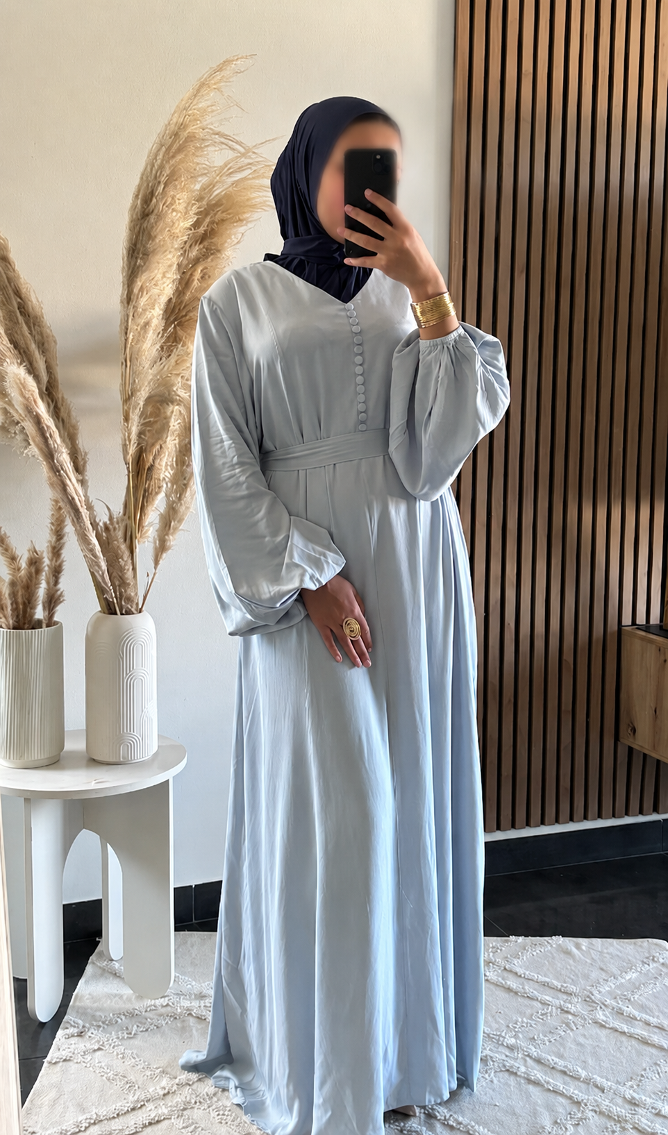 Robe ceinturée Bleu ciel
