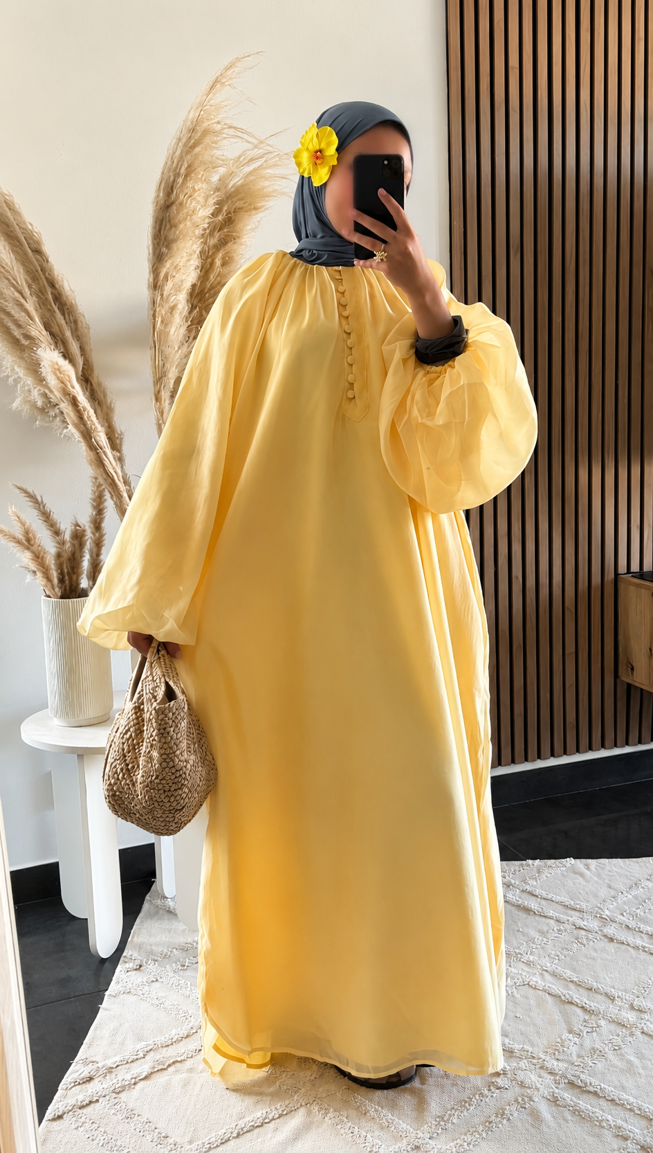 Robe bouffante Jaune