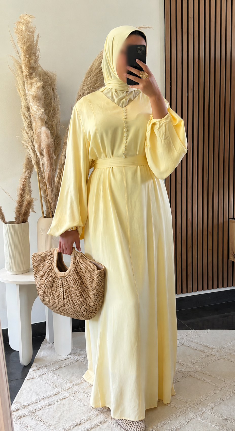 Robe ceinturée Jaune