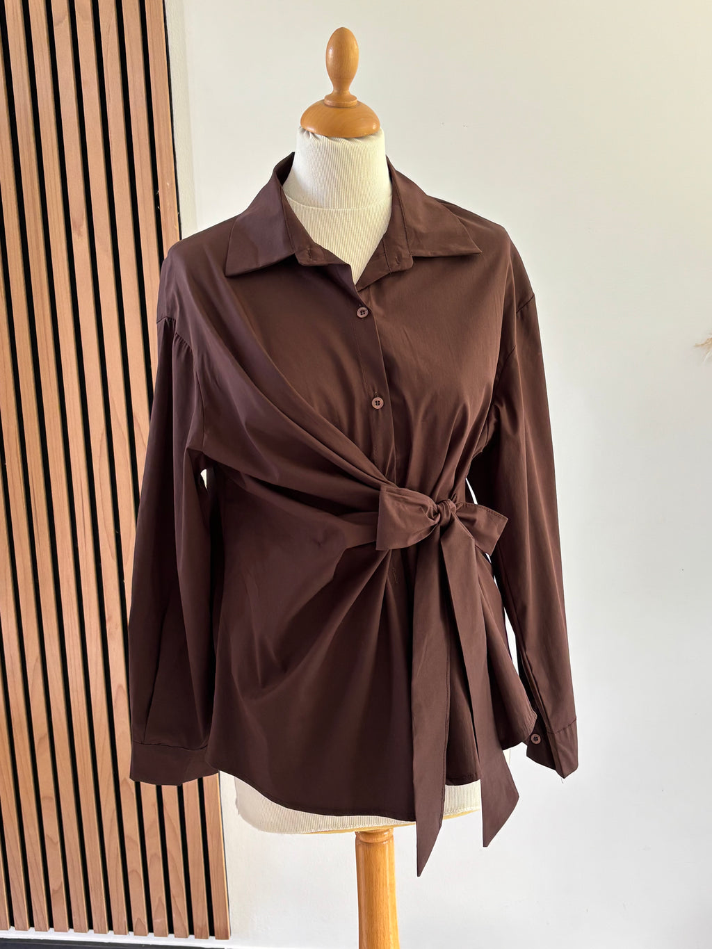 Chemise Noeud marron