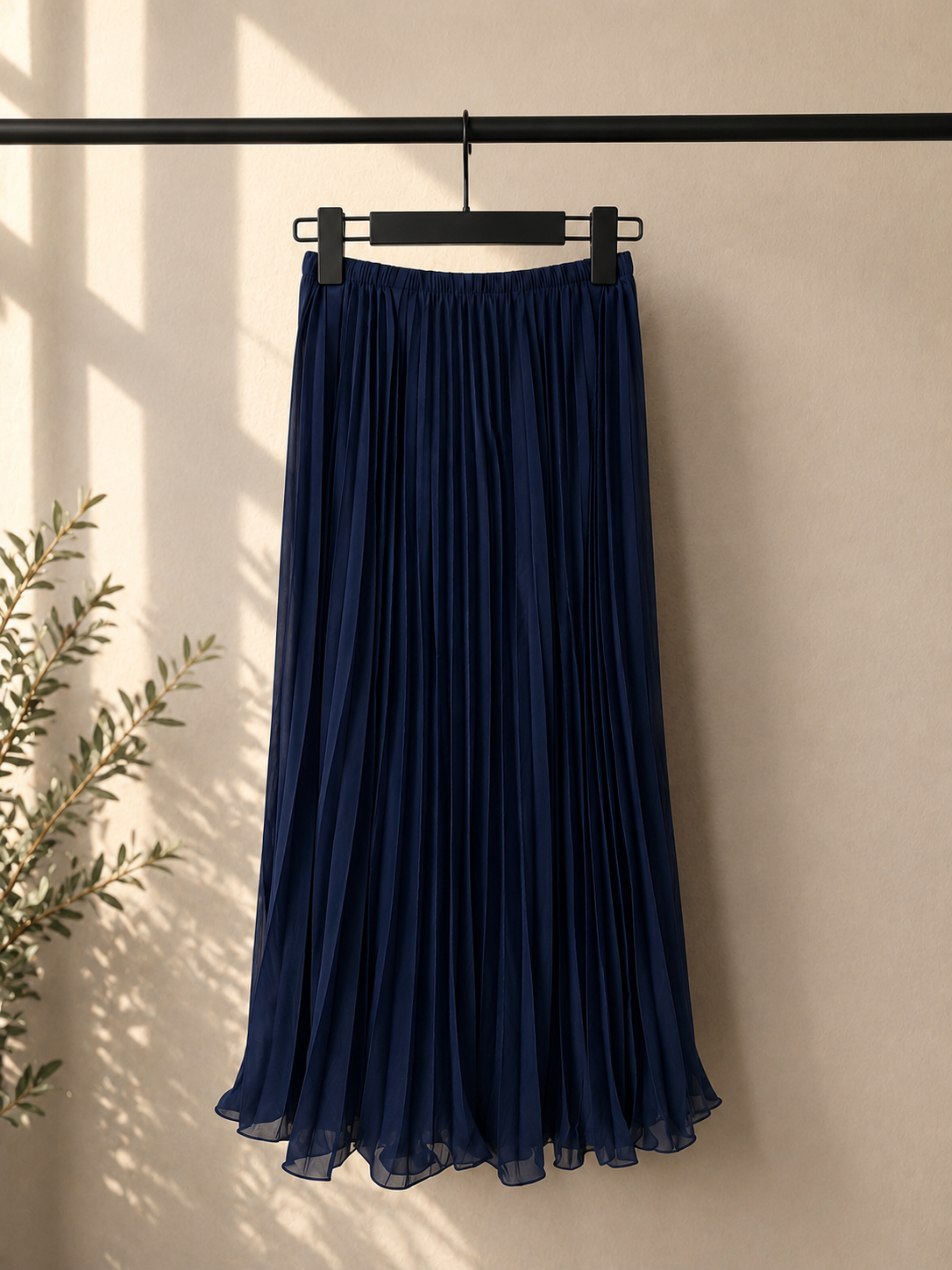 Jupe plissée Bleu marine