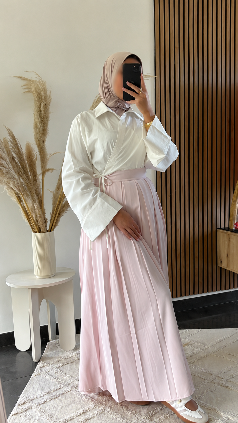 Jupe évasée Rose