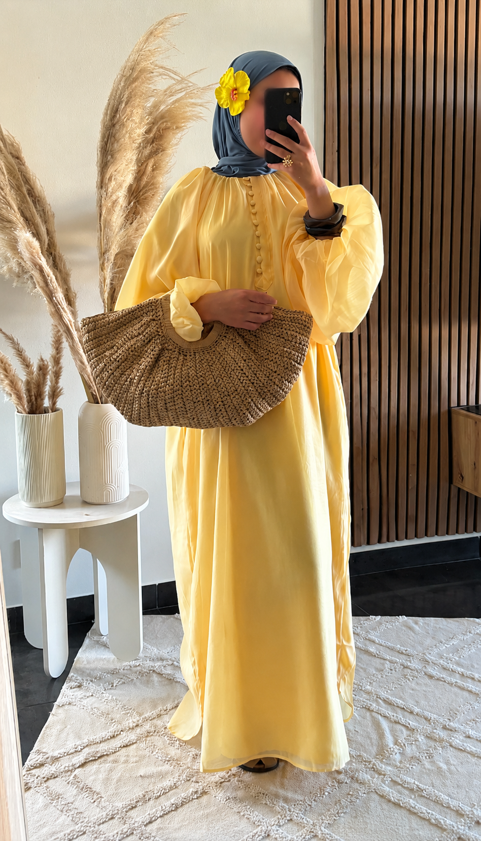 Robe bouffante Jaune