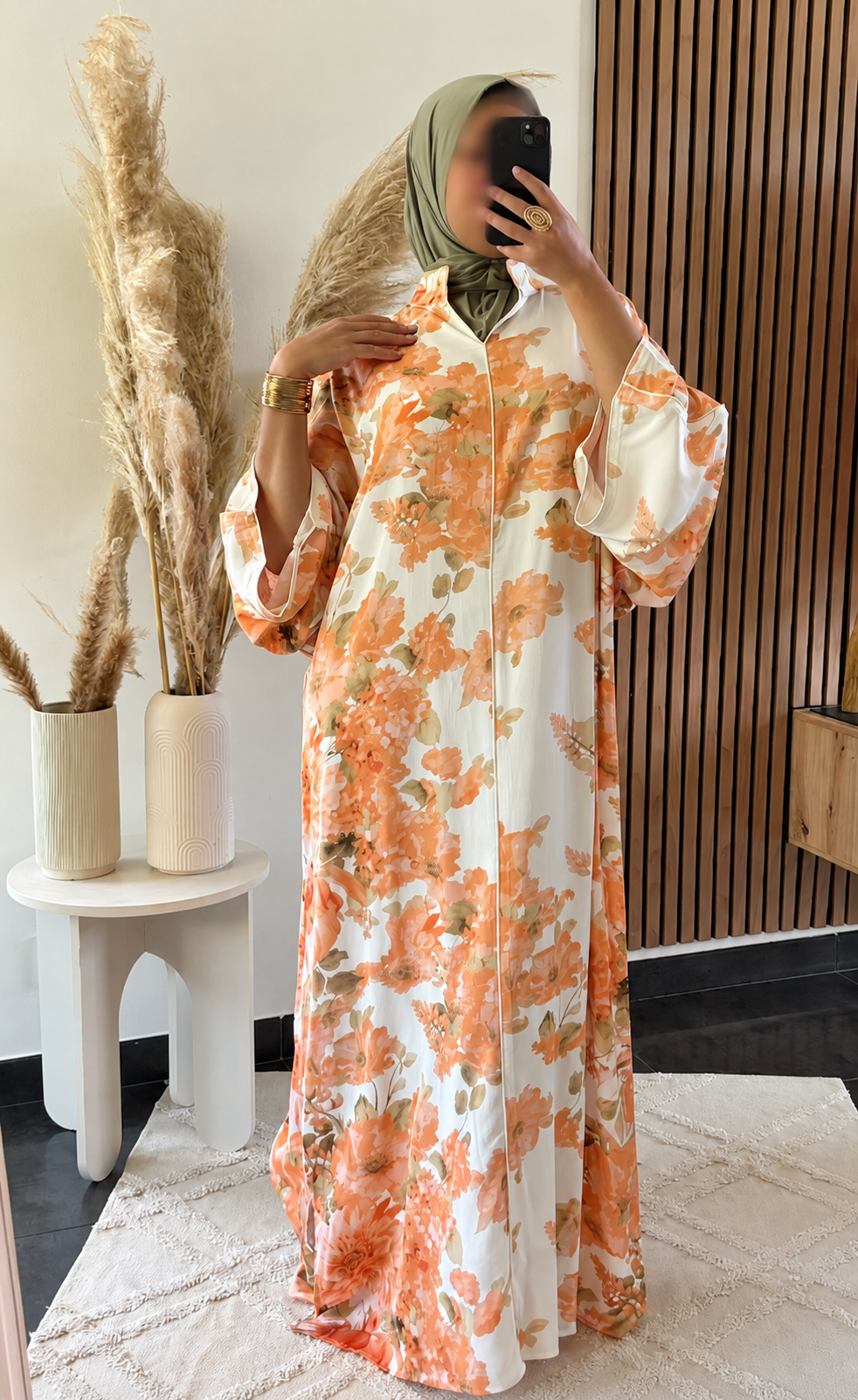 Robe fleurie Orange
