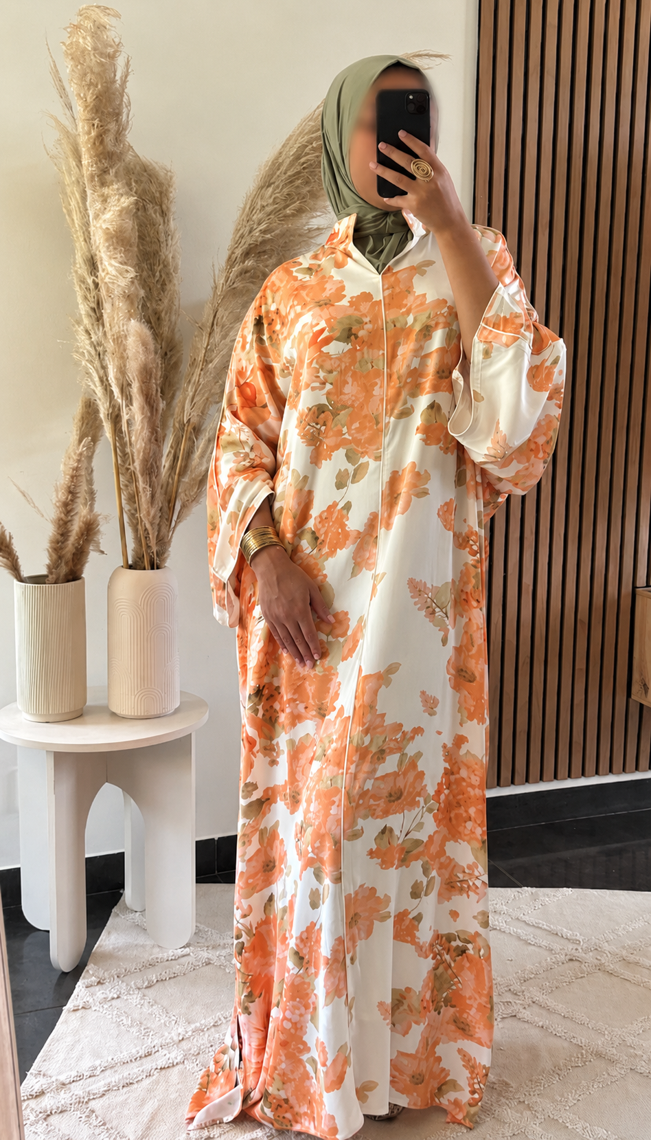 Robe fleurie Orange